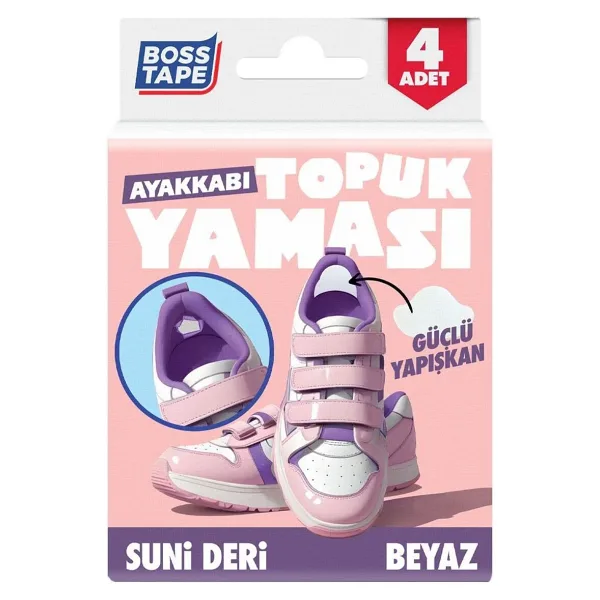 Boss Tape Ayakkabı Topuk Yaması Kendinden Yapışkanlı Ayakkabı Tamir Bandı Beyaz