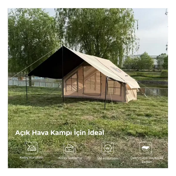 Canarino 6 Kişilik 4 Mevsim 2 Kapılı Tavan Pencereli Şişme Çadır 300x210x200CM
