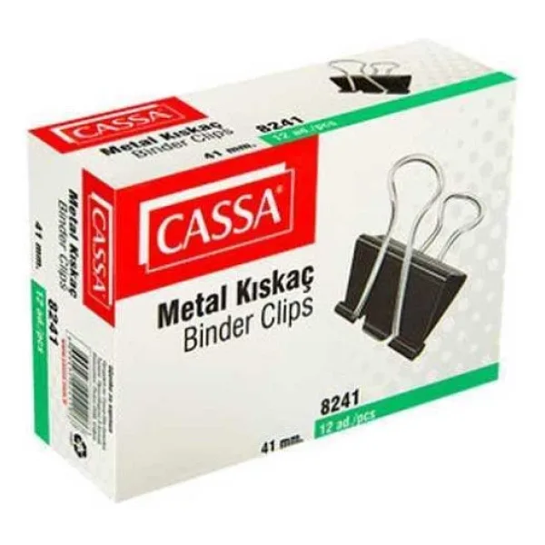 Cassa Çelik Kıskaç 41Mm Siyah 12 Li