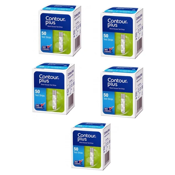 Contour Plus 50'li 5 Paket Şeker Ölçüm Çubuğu