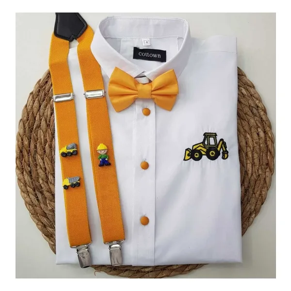 cool partyshop Inşaat Konseptli Askı Papyon Gömlek