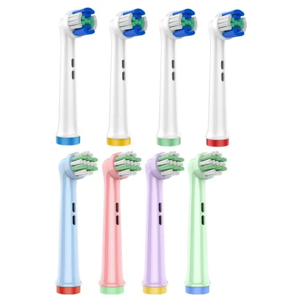 Denthauz 8 Adet Diş Fırçası Başlığı Çocuk Için Yumuşak ve Üç Boyutlu I Yedek Başlık Oral-B Uyumlu - Beyaz