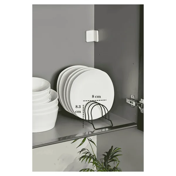 Edora Home Mat Siyah Tabak Düzenleyici Çekmece Raf Dolap Organizer Paslanmaz Metal