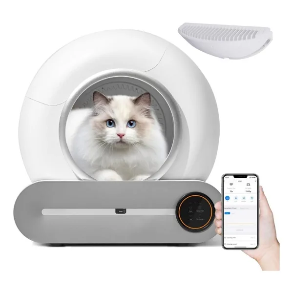 ELS Pet Cat Cleaner 65L Hacim 9L Kapasiteli ve Wifi Uygulama Bağlantılı Kedi Tuvaleti
