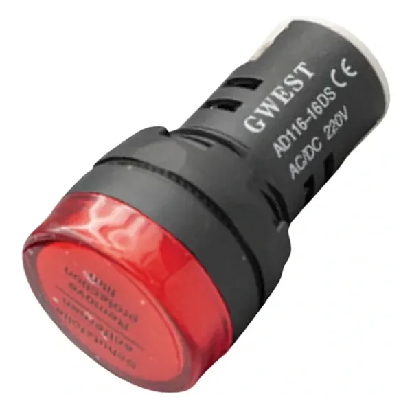 Gwest 22-K 22mm Kırmızı Ledli Sinyal Lambası 220V
