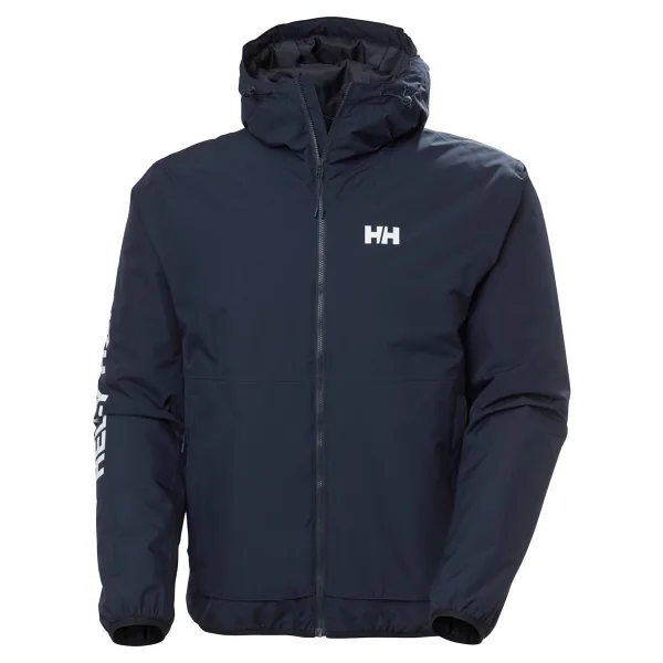 Helly Hansen Ervik Insulated Rain HHA.53983-597 Kapüşonlu Lacivert Erkek Yağmurluk