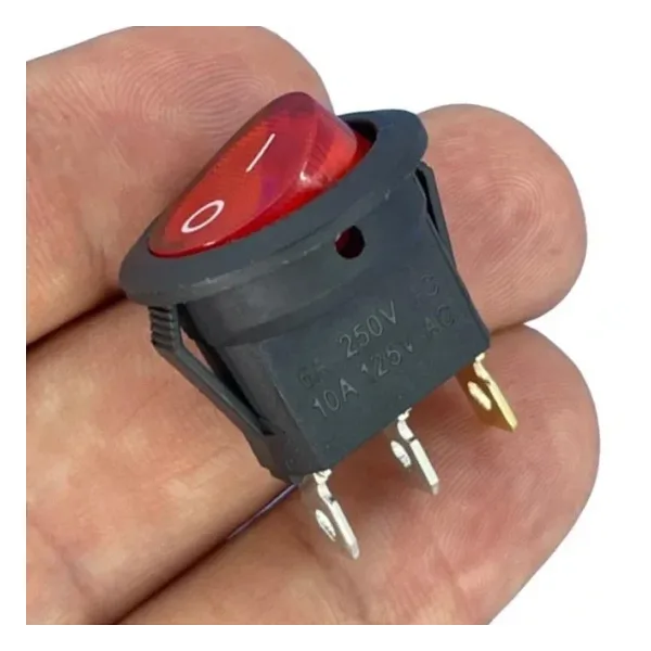 IC-131-0 Mini Yuvarlak Işıklı Anahtar 220V 3P