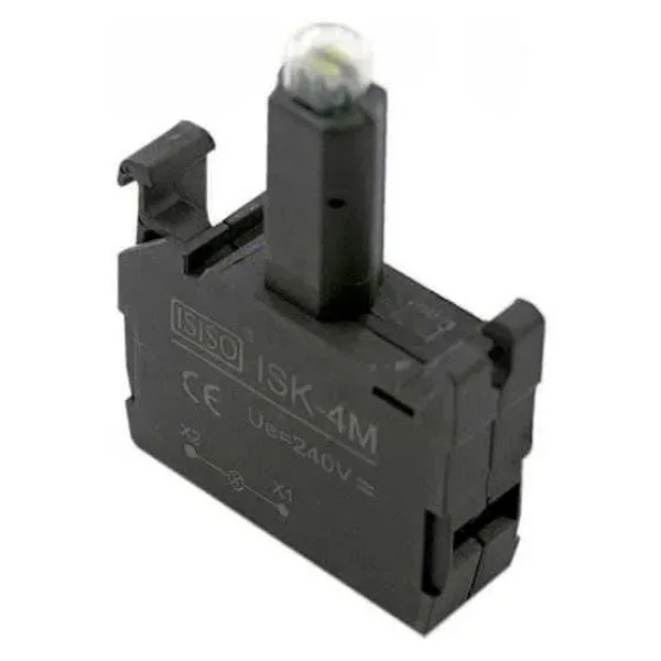 ISK-4M 220V Buton Işık Kontağı - Kırmızı