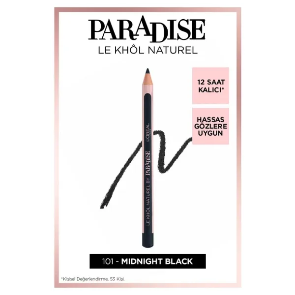 L'Oreal Paris Paradise Le Khol Göz Kalemi 101 Midnight Black