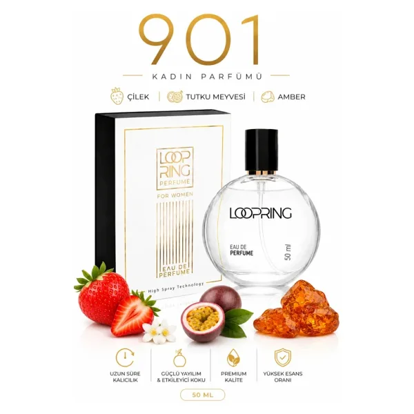 Loopring Perfume 901 Charm Bomb EDP 50 ML Kadın Parfüm Kalıcı Meyvemsi Çiçeksi