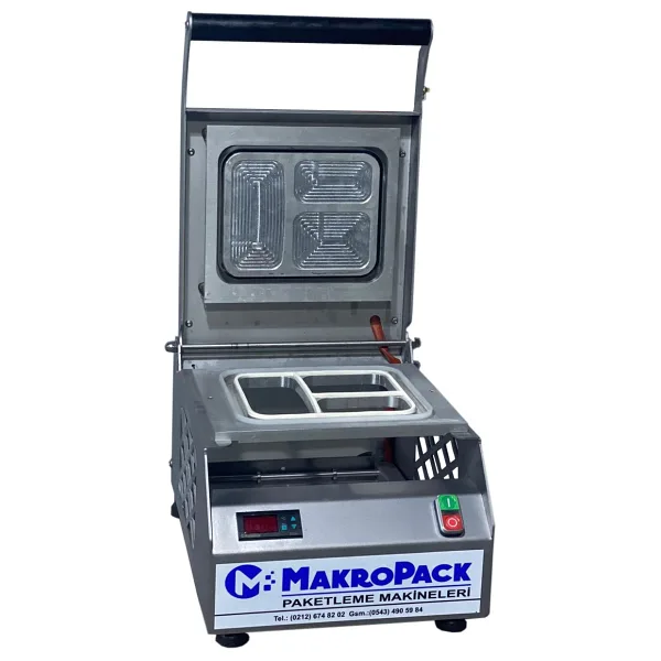 MAKROPACK 3 GÖZLÜ PASLANMAZ TABAK KAPATMA MAKİNESİ