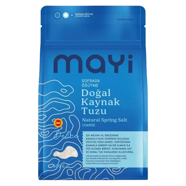 Mayi Tuz Sofrada Öğütme Doğal Kaynak Tuzu 500 gr