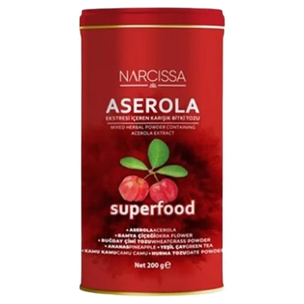 Narcissa Aserola Ekstresi İçeren Karışık Bitki Tozu 200 gr