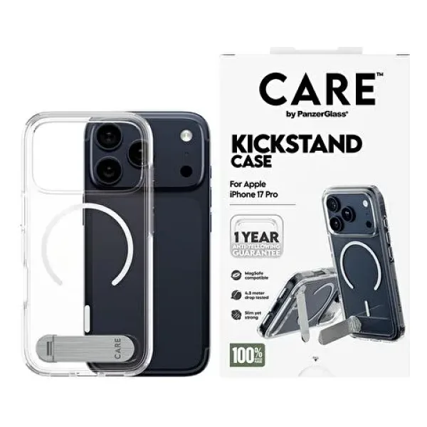 PANZERGLASS Feature iPhone 17 Pro Transparent Ayaklı & MagSafe Uyumlu Kılıf Telefon Kılıfı Şeffaf