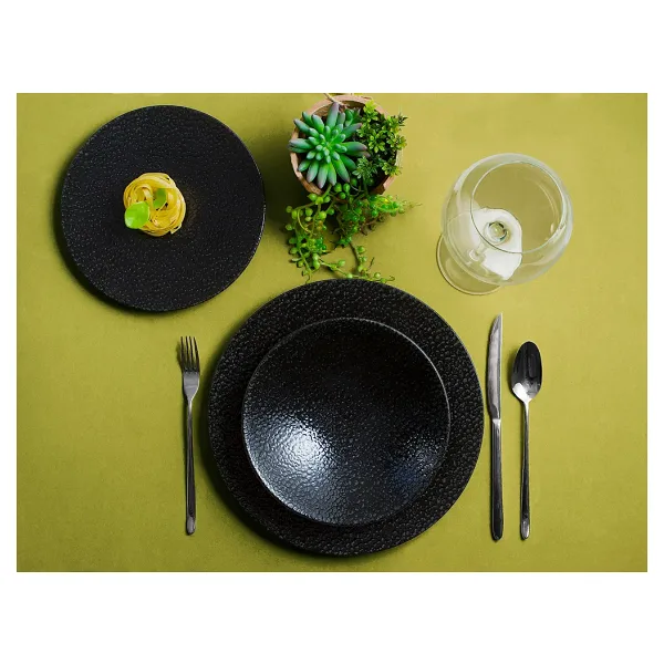 Porland Ethos Black Moss 18 Parça 6 Kişilik Yemek Takımı