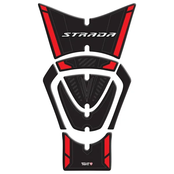 Redline Grafik Mondial Strada Siyah Kırmızı Tank Pad