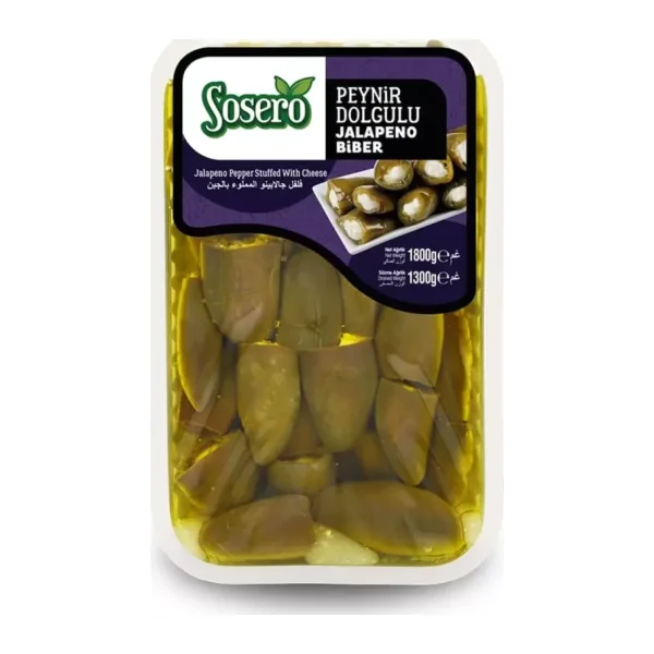 Sosero Peynir Dolgulu Jalapeno Biber 1.3 kg