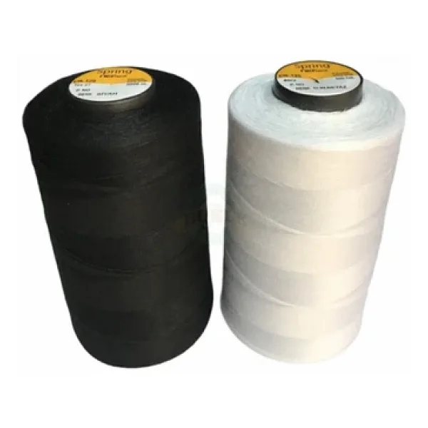 SPRİNG 120 No 5000 Y. Mt Siyah Ve Beyaz Polyester Dikiş Ipliği (2 ADET KUFFON)