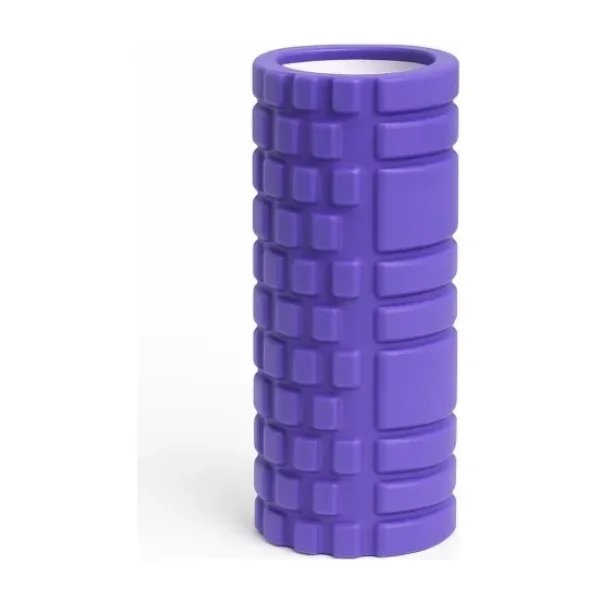 Sunyoga Foam Roller Masaj Rulosu - Yoga, Pilates, Fitness ve Fizyoterapi İçin EVA Köpük Masaj Aleti (33x14 cm) Mor