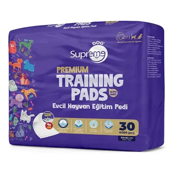 Supreme Dog Premium Evcil Hayvan Eğitim Pedi 30'lu