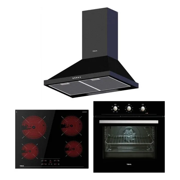 Teka Siyah Ankastre Set ( HE 715 BK - TBC 64010 - DBT 60 )