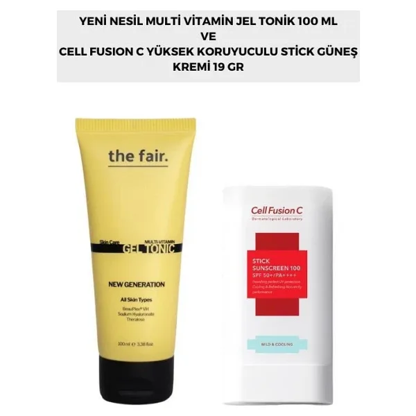 The Fair. Multi Vitamin Jel Tonik 100 Ml Ve Cell Fusion C Stick Güneş Kremi 19 G