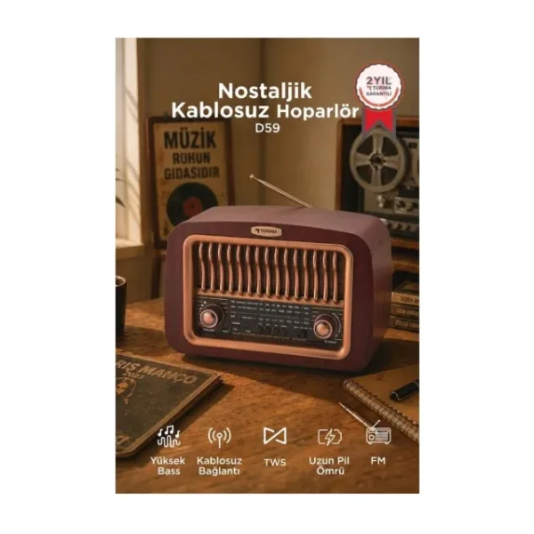 Torima D-59 Kahverengi Nostaljik Radyo
