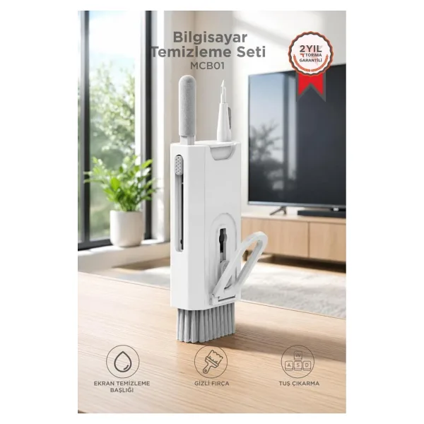 Torima MCB-01 Sprey Depolu 8in1 Bilgisayar Klavye Kulaklık Mouse Ekran Telefon Temizleme Fırça Seti