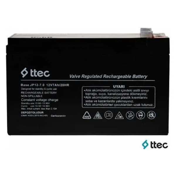 Ttec Base 12V 7 Ah Kuru Tip Bakımsız Akü