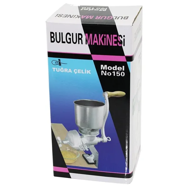 Tuğra Çelik Bulgur Tahil Öğütme Makinesi Kollu Öğütücü Mengeneli