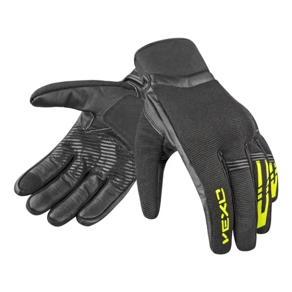 Vexo Aero Plus Siyah-Neon Sarı Yazlık Motosiklet Eldiveni