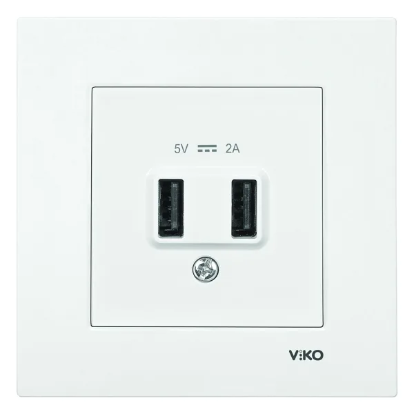 Viko Karre 5 V 2 USB'li Şarj Prizi