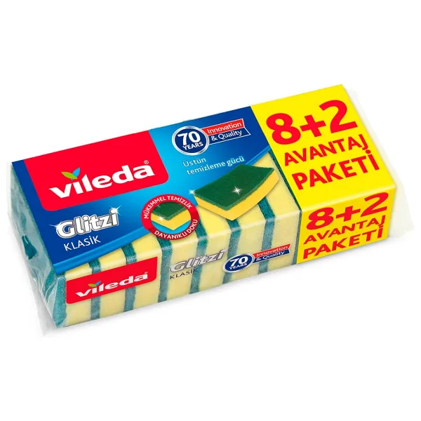 Vileda 10'lu Düz Hijyenik Bulaşık Süngeri