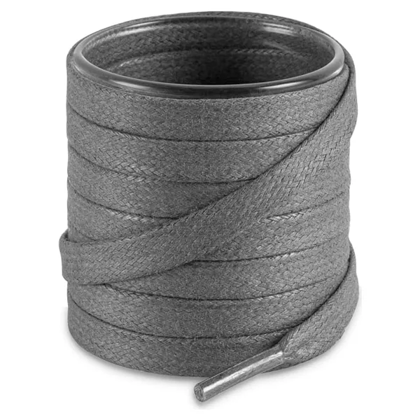 Yassı Mumlu Ayakkabı Bağcığı, Casual, Bot, Klasik ve Spor Ayakkabılar İçin Bağcık, 1 Çift (Gri, 90 cm)