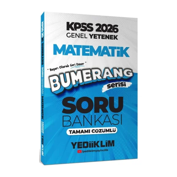 Yediiklim Yayınları 2026 KPSS Matematik Bumerang Soru Bankası