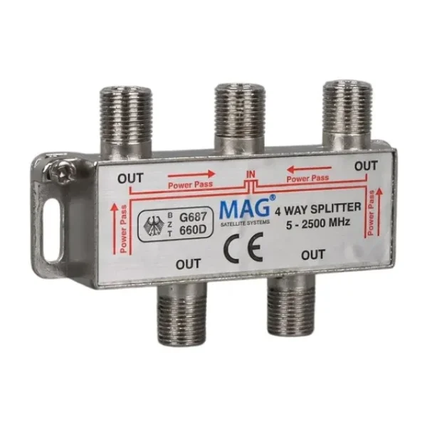 1/4 Splitter 5-2500 MHz Mag