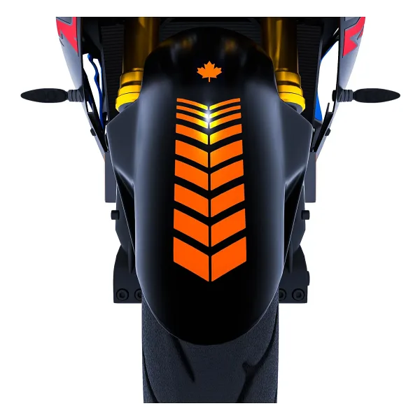 2 Adet Sport Motosiklet Çamurluk Floresan Turuncu Kask Sticker Çınar Extreme