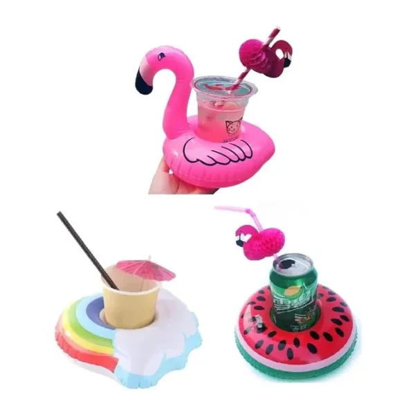 3lü Şişme Havuz Deniz Bardak Tutucu Float Bar Seti