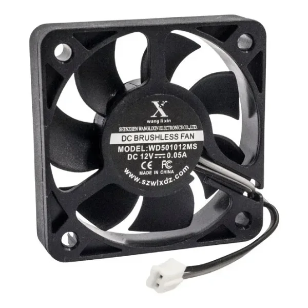 50x50x10mm 12V 0,05A Fan 2 Kablolu