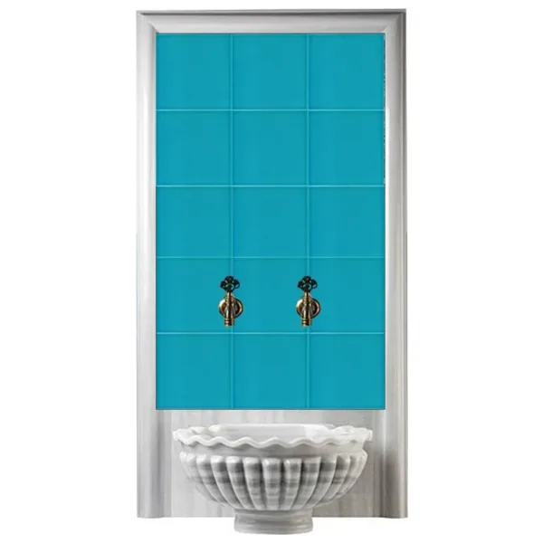 Armada Çini 60x100 Cm Ac 24 Turkuaz Serigraf Türk Hamamı Pano
