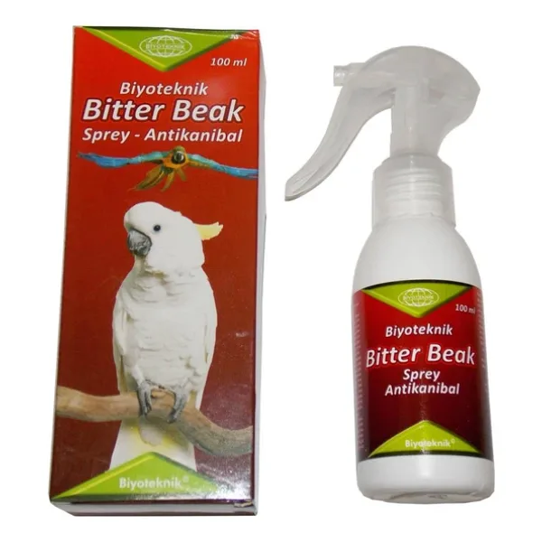 Biyoteknik Bitter Beak 100 ml Papağan Tüy Yolma Önleyici Sprey