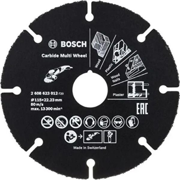 Bosch Carpide Multi Whell Taşlama Için Ahşap Kesme Diski 115 mm (Elmas Uçlu)