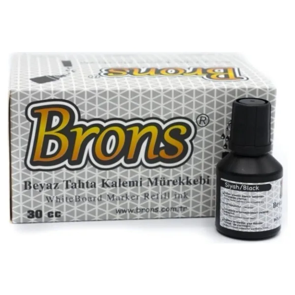 Brons Tahta Kalem Mürekkebi 30cc 6'lı Set Siyah Renk