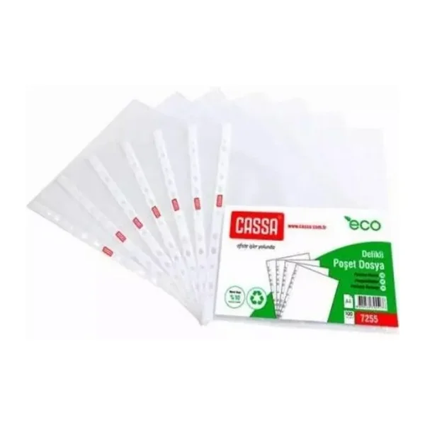 Cassa Eco 30 Mikron 100'lü A4 Poşet Dosya