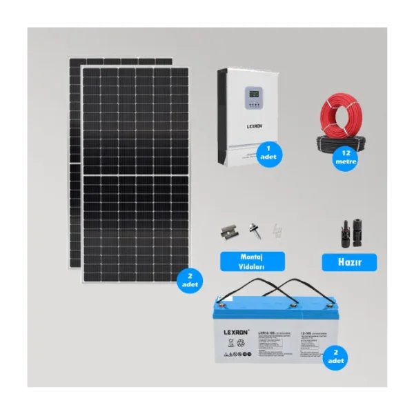 CKS ENERJI 3kW Hazır Solar Paket Kolay Kurulum(MİNİMUM PAKET)
