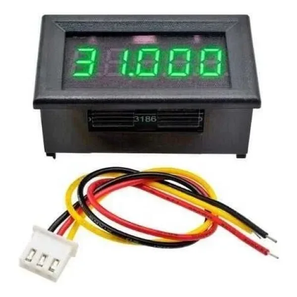 DC 0-33.000V Yüksek Hassasiyetli Dijital Voltmetre - Yeşil