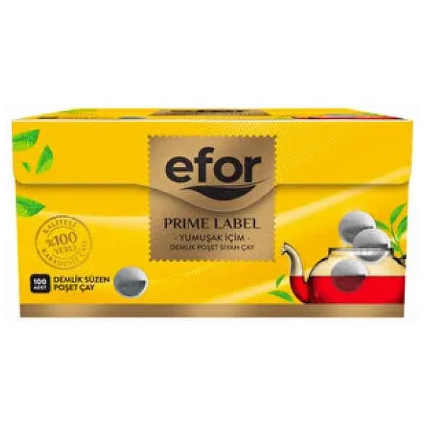 Efor Prime Label 3.2 gr 100'lü Demlik Poşet Çay
