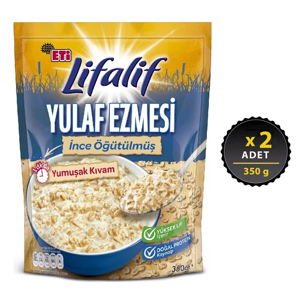 Eti Lifalif İnce Öğütülmüş Yulaf Ezmesi 350 gr 2'li