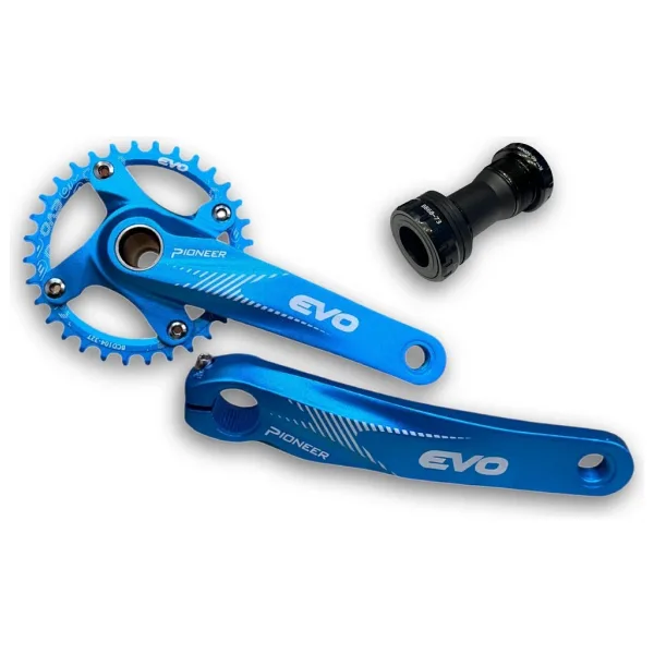 Evo Pioneer 34T Mavi Hollowtech Göbek Tek Yaprak Aynakol