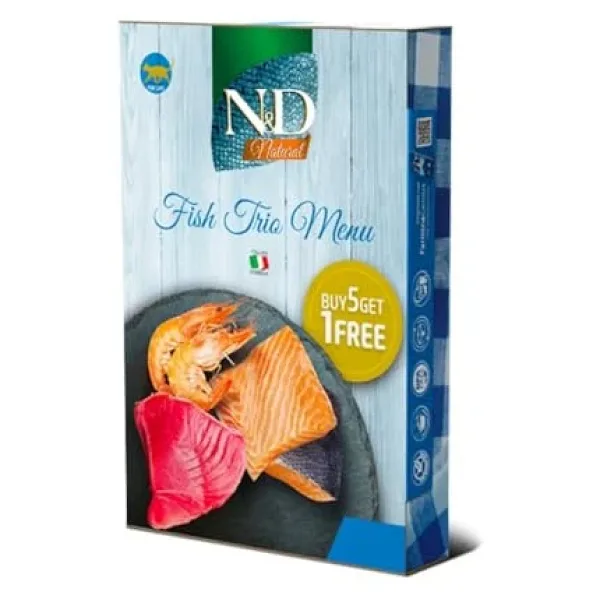 Farmina Pet Foods (&) Nd Balık Çeşitleri Kedi Konservesi 70 gr 6 Al 5 Öde